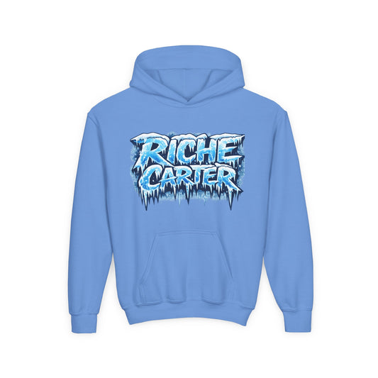 Youth Hoodie — "Riche Carter" Icy Graffiti Logo