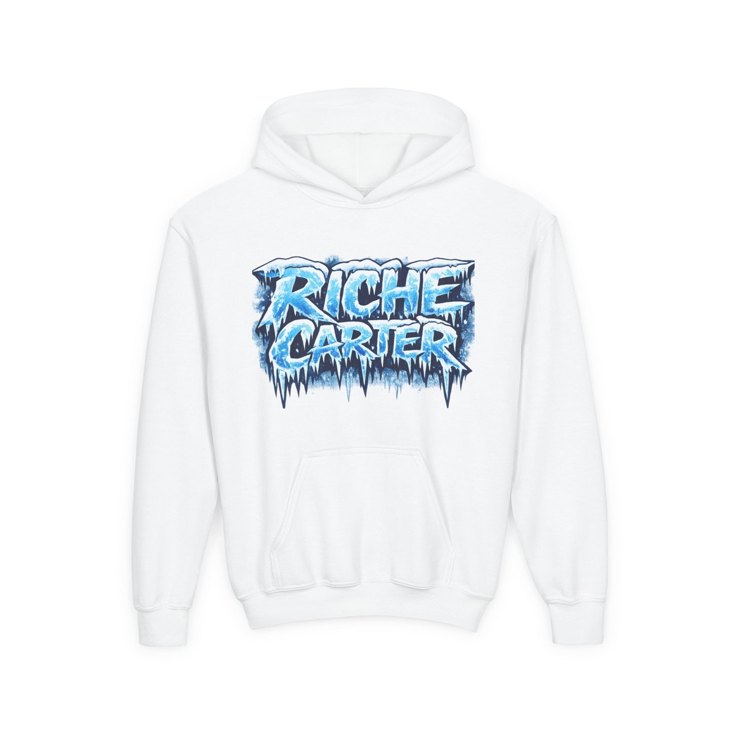 Youth Hoodie — "Riche Carter" Icy Graffiti Logo