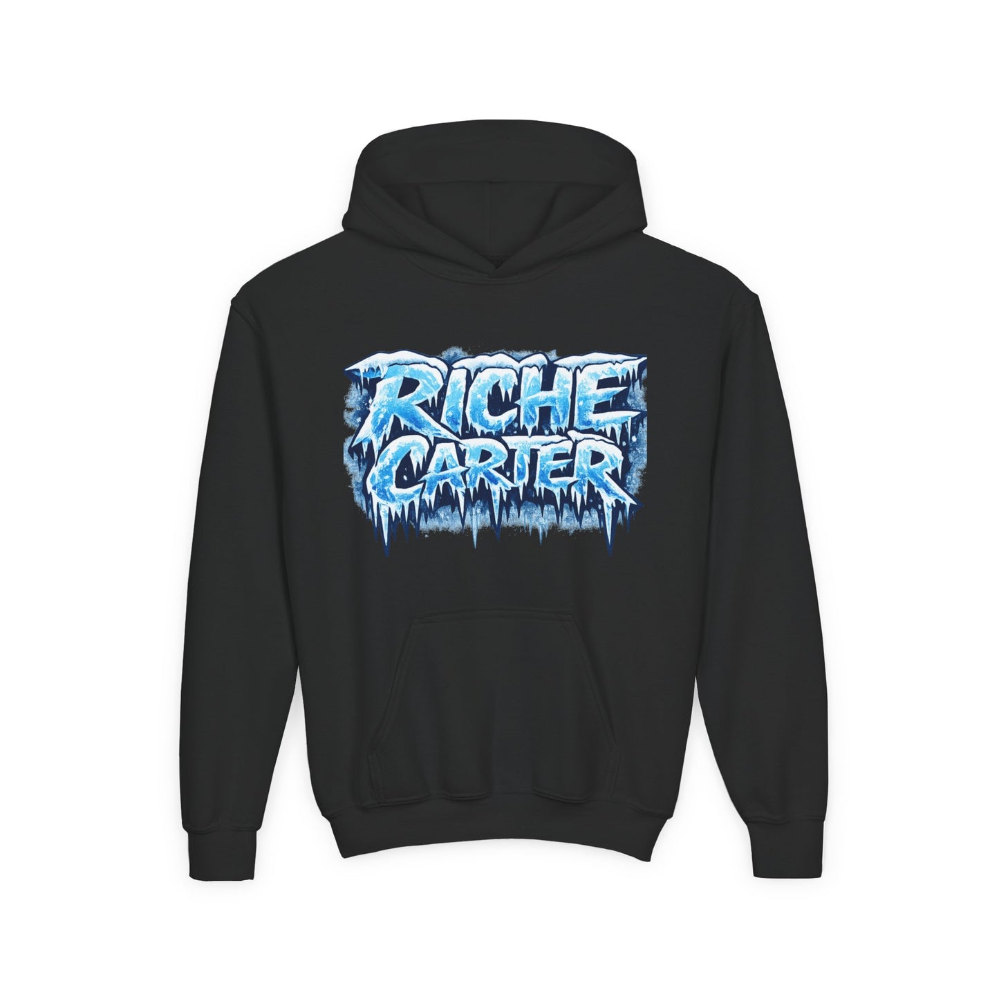 Youth Hoodie — "Riche Carter" Icy Graffiti Logo